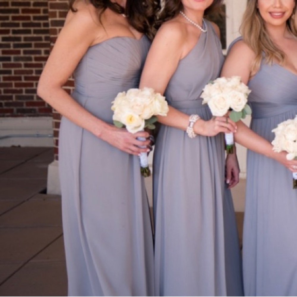 Grey Lilac Bridesmaid Dress Strapless.